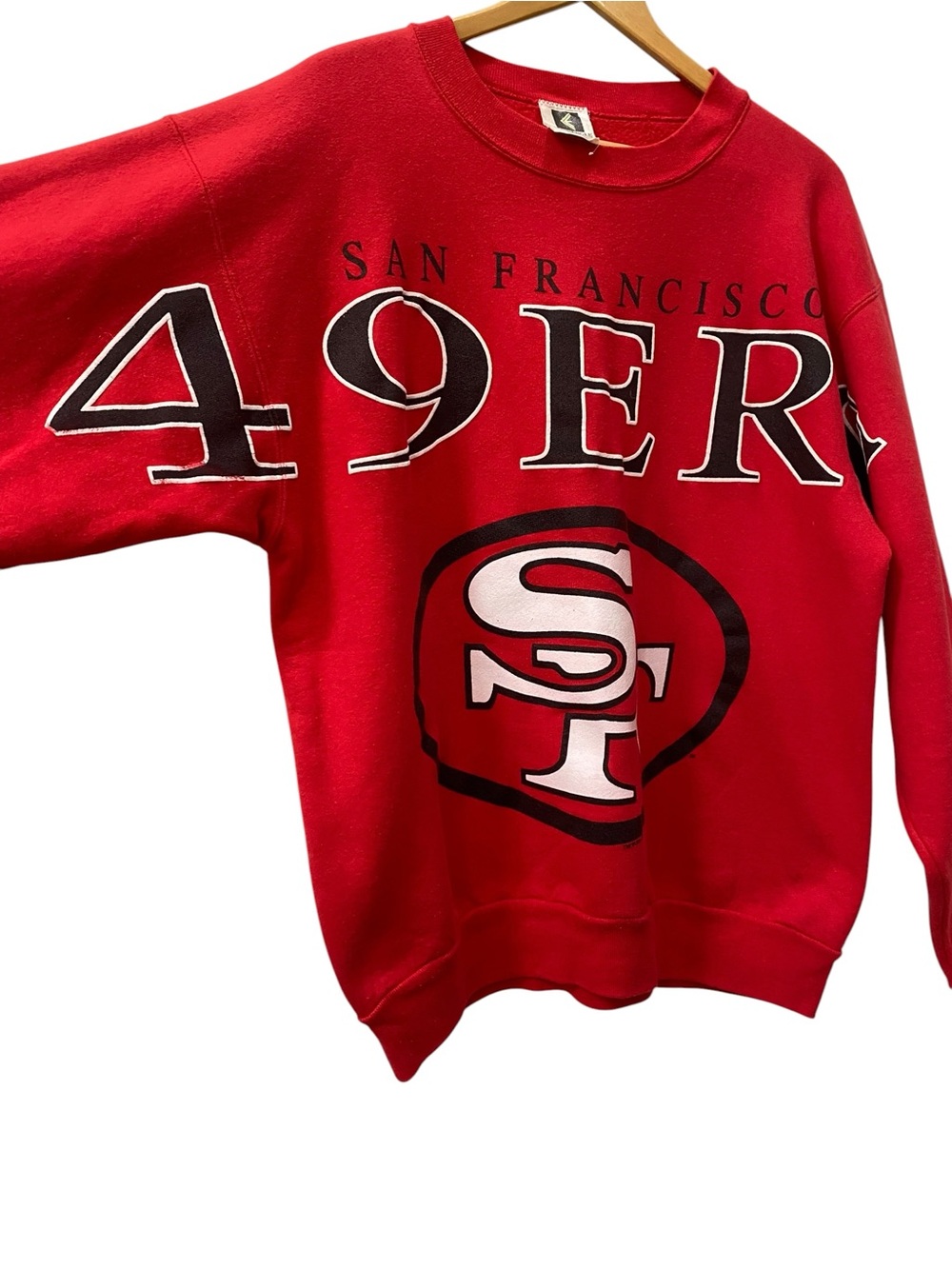 Vintage 90s 1993 San Francisco 49ers Red Crewneck Sweatshirt L XL Made in USA
